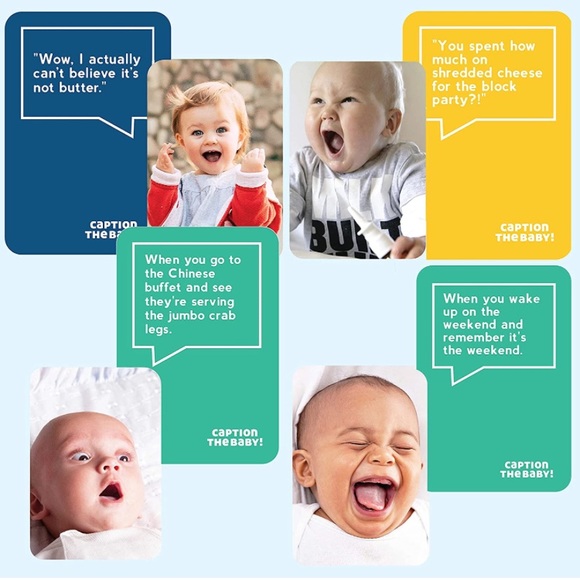 NEW Caption The Baby! Photo Caption Card Game Baby Shower or Gender Reveal Games - Picture 6 of 12